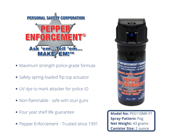 PE510MF-FT Pepper Enforcement Pepper Spray 2 oz.