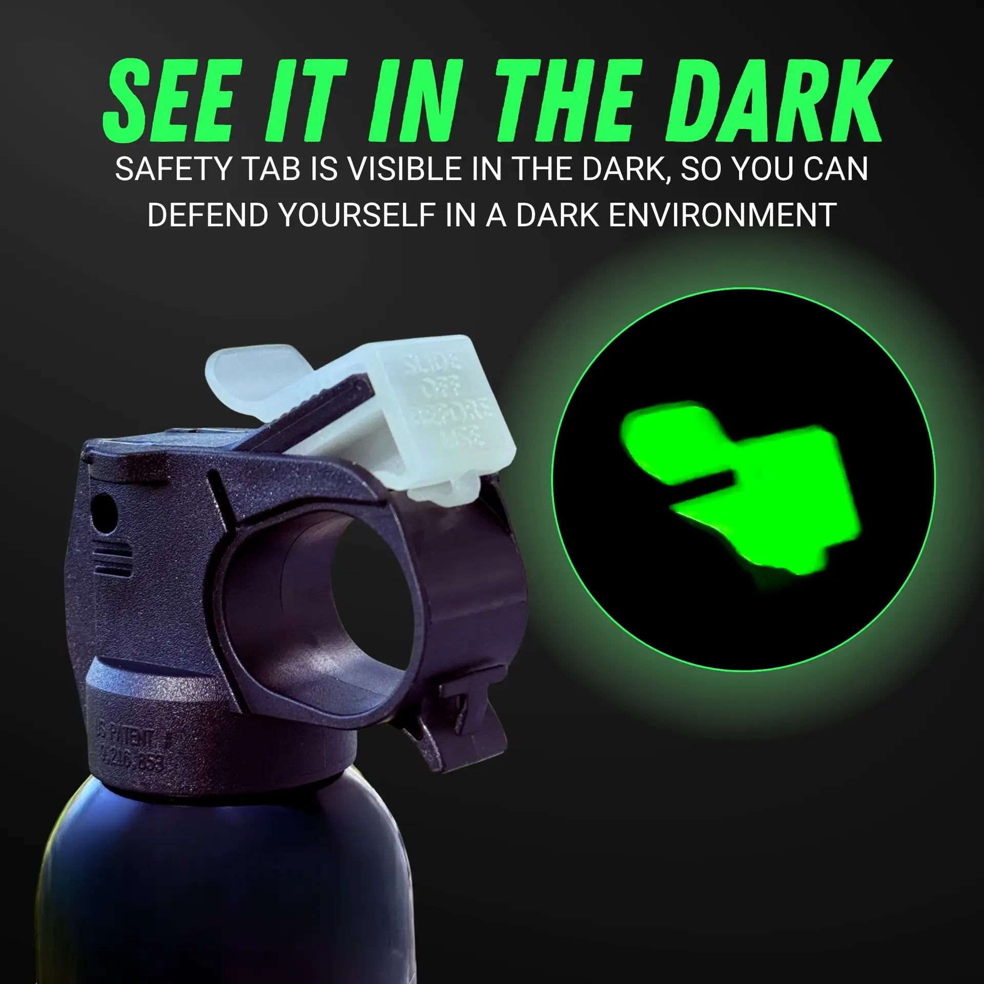 PE-109MC glow in the dark safety clip