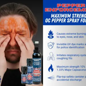 Pepper Enforcement maximum police strength pepper spray